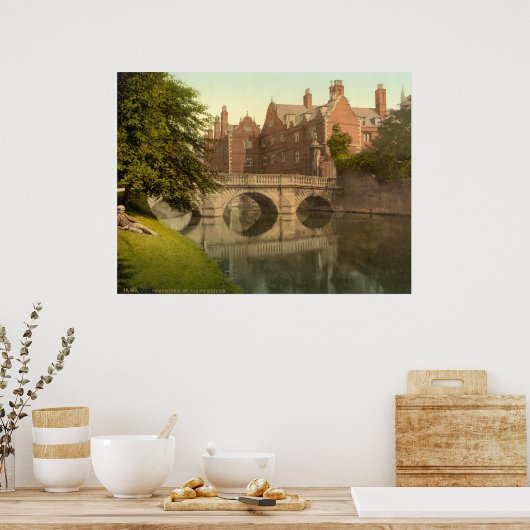  Cambridge England, St. Johns Bridge Poster (Keuken)
