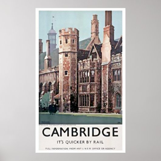 Cambridge England University Art Print (Voorkant)