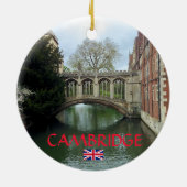 Cambridge kerstversiering keramisch ornament (Achterkant)