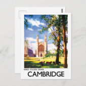 Cambridge, King's college chapel, Verenigd Koninkr Briefkaart (Voorkant / Achterkant)