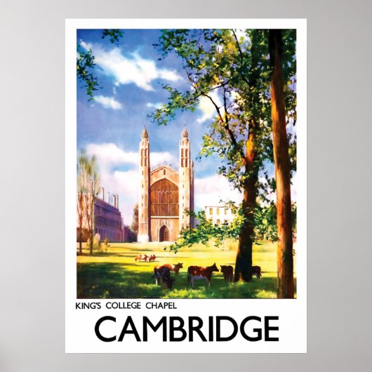 Cambridge, King's college chapel, Verenigd Koninkr Poster (Voorkant)