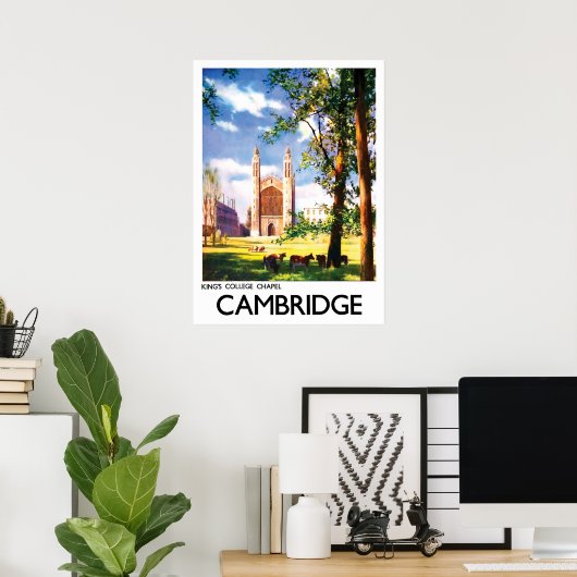 Cambridge, King's college chapel, Verenigd Koninkr Poster (Thuiskantoor)