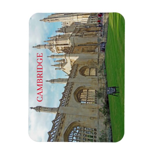 Cambridge King's College uitzicht fridge magnet Magneet (Verticaal)