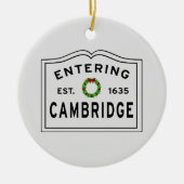 Cambridge, MA Holiday Ceramic Ornament (Voorkant)