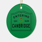 Cambridge, MA Holiday Ceramic Ornament (Links)