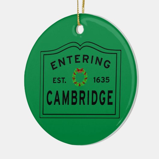 Cambridge, MA Holiday Ceramic Ornament (Links)