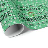Cambridge, MA Holiday Wreath Wrapping Paper Cadeaupapier (Rol Hoek)