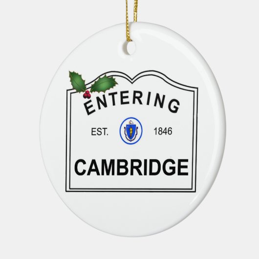 Cambridge MA Keramisch Ornament (Links)