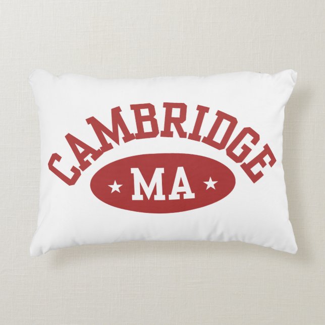 Cambridge, Massachusetts College Town Throw Pillow Accent Kussen (Voorkant)