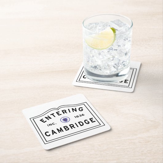 Cambridge Massachusetts Kartonnen Onderzetters (Insitu)