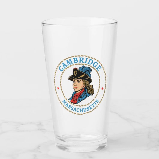 Cambridge Massachusetts Koloniaal Glas (Voorkant)