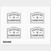 Cambridge Massachusetts Rechthoekige Sticker (Vel)