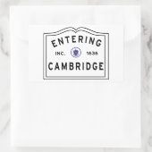 Cambridge Massachusetts Rechthoekige Sticker (Tas)