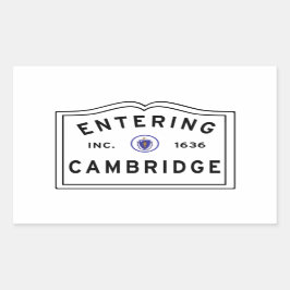 Cambridge Massachusetts Rechthoekige Sticker