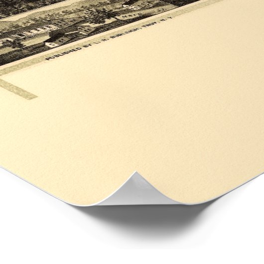 Cambridge, NY Panoramic Map - 1886 Poster (Hoek)