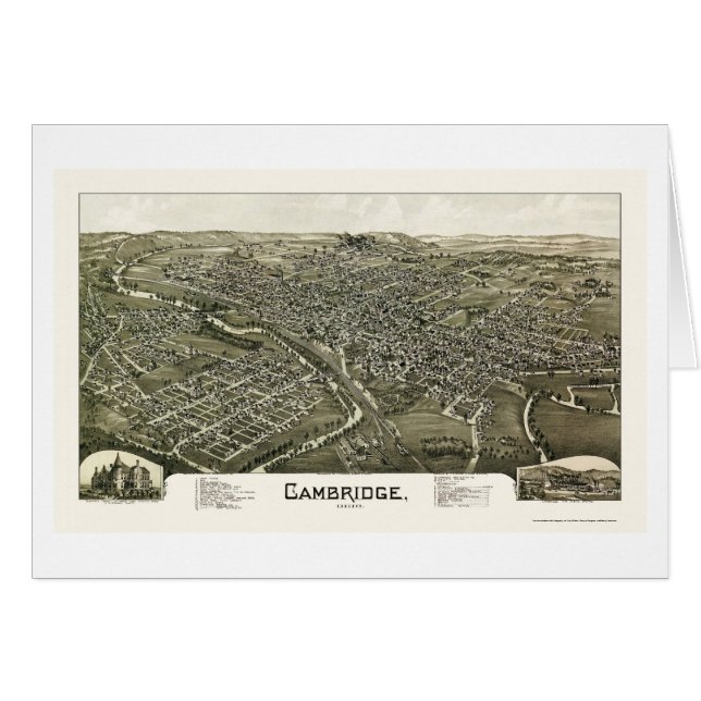 Cambridge, OH Panoramic Map - 1897 (Voorkant Horizontaal)