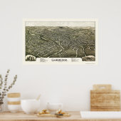 Cambridge, OH Panoramic Map - 1897 Poster (Keuken)