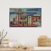 Cambridge, Ohio - Grote letterscènes Poster (Keuken)