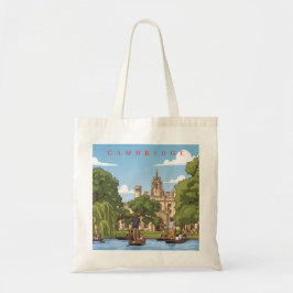 Cambridge river Cam view tote bag