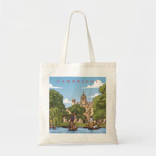 Cambridge river Cam view tote bag (Voorkant)