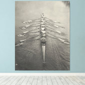 Cambridge Rowing Crew 1910 Canvas Afdruk (Insitu (Houten vloer))
