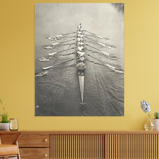 Cambridge Rowing Crew 1910 Canvas Afdruk (Insitu (Woonkamer))