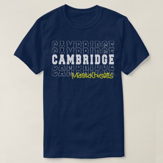 Cambridge stad Massachusetts Cambridge MA T-shirt (Design voorkant)