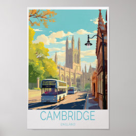 Cambridge Travel Poster - Engeland Wall Art