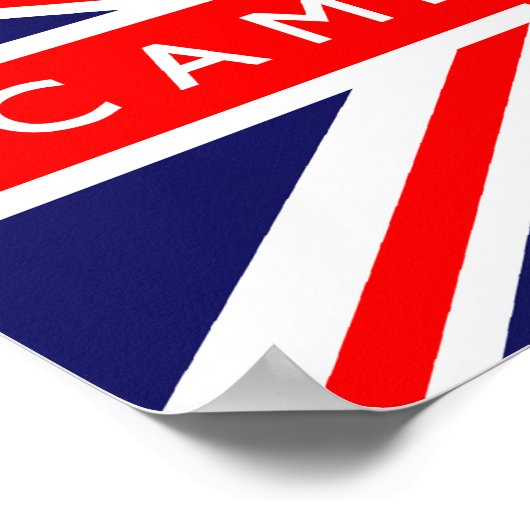 Cambridge UK Flag Poster (Hoek)