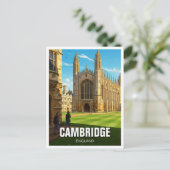 Cambridge University Engeland Reizen Briefkaart (Staand voorkant)