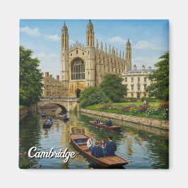 Cambridge University Engeland Travel Punting Magneet