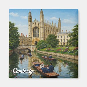 Cambridge University Engeland Travel Punting Magneet