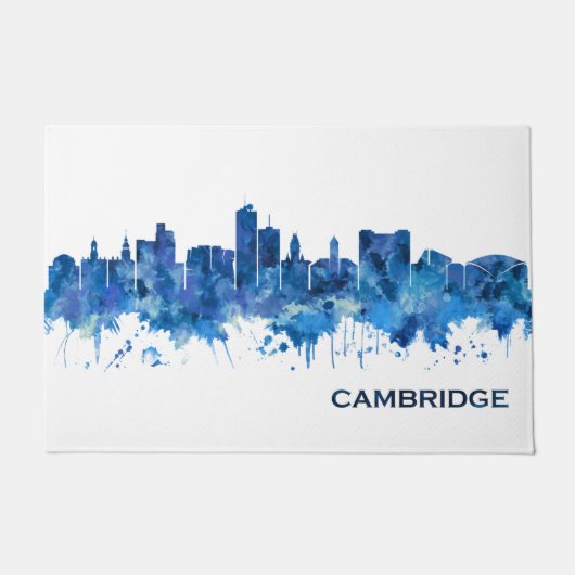 Cambridge USA Skyline Blue Deurmat (Voorkant)