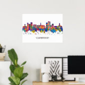 Cambridge USA Skyline Poster (Thuiskantoor)