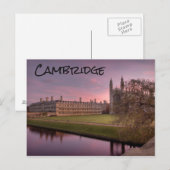 Cambridge, Verenigd Koninkrijk, Briefkaart (Voorkant / Achterkant)