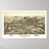 Cambridgeboro, PA Panorama Map - 1895 Poster (Voorkant)