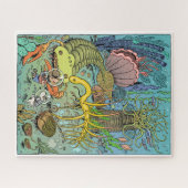 Cambrische wezens puzzel legpuzzel (Horizontaal)