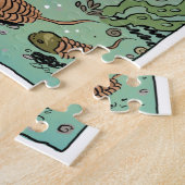Cambrische wezens puzzel legpuzzel (Zijkant)