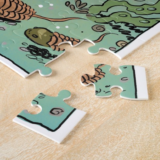 Cambrische wezens puzzel legpuzzel (Zijkant)