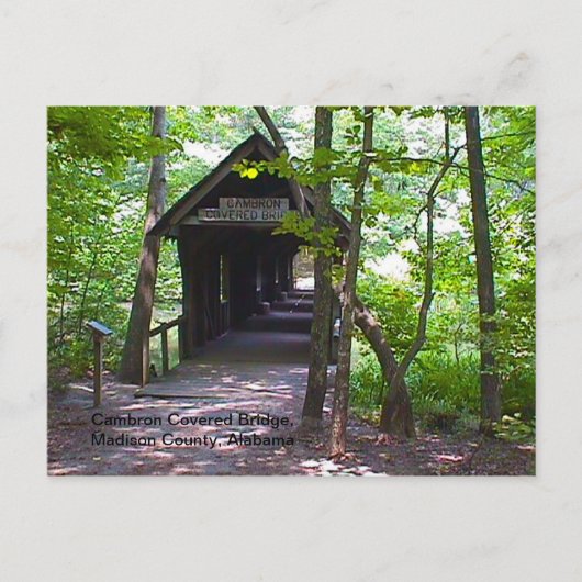 Cambron Covered Bridge, Madison County, Alabama Briefkaart (Voorkant)