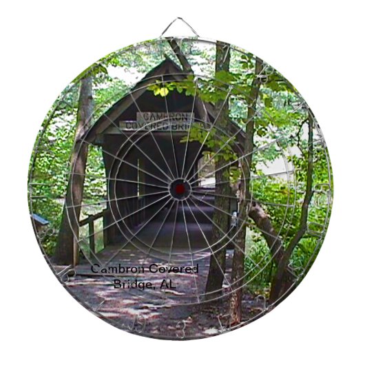 Cambron Covered Bridge, Madison County, Alabama Dartbord (Voorkant)