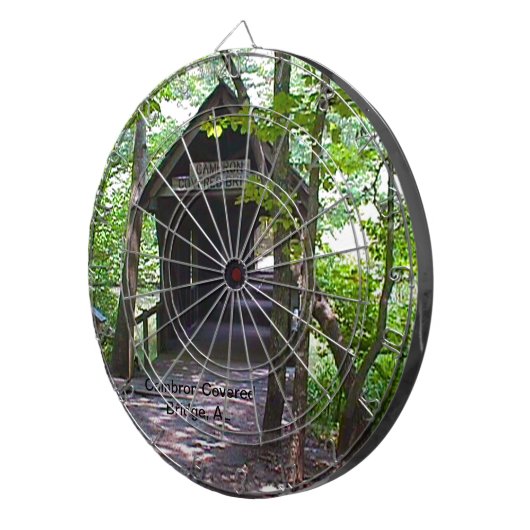 Cambron Covered Bridge, Madison County, Alabama Dartbord (Voorkant Rechts)