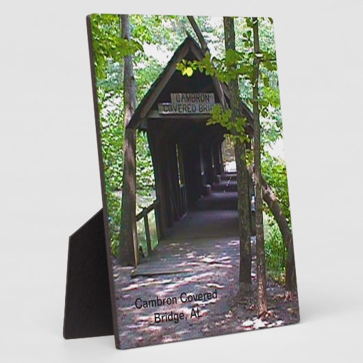 Cambron Covered Bridge, Madison County, Alabama Fotoplaat (Zijkant)