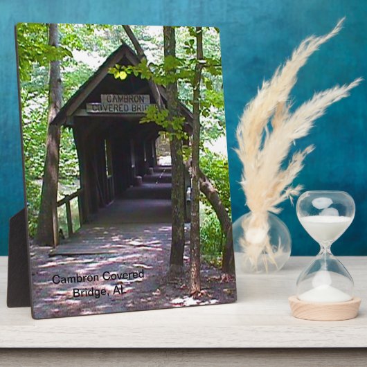 Cambron Covered Bridge, Madison County, Alabama Fotoplaat (Zijkant)