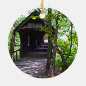 Cambron Covered Bridge, Madison County, Alabama Keramisch Ornament (Achterkant)