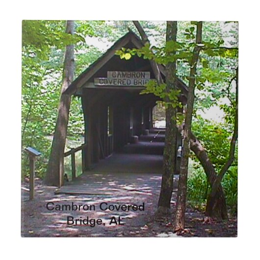 Cambron Covered Bridge, Madison County, Alabama Tegeltje (Voorkant)