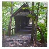 Cambron Overdekte Brug, Madison County, Alabama Tegeltje (Voorkant)