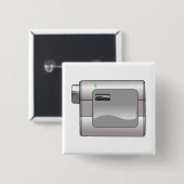 camcorder vierkante button 5,1 cm (Voorkant /achterkant)
