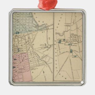 Camden, Atlantic City, Woodbury, Mt Holly Metalen Ornament