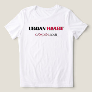CAMDEN CITY LIEFDE URBAN HART Zwart Karmozijn Dame Tri-Blend Shirt